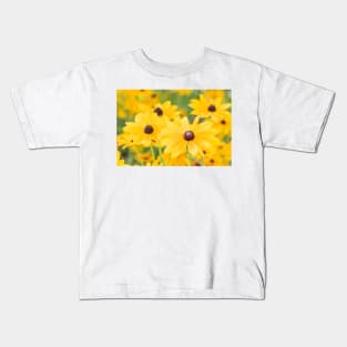 Black-Eyed Susan Yellow Daisy Flowers Kids T-Shirt